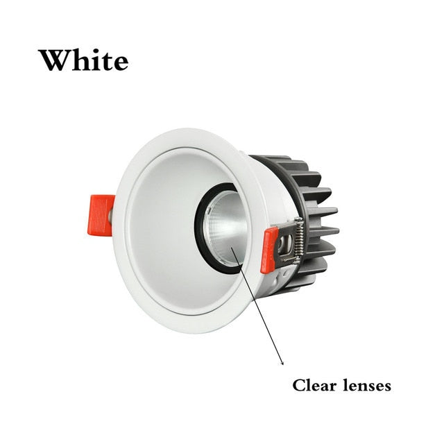 New Recessed Anti Glare COB LED Downlights 7W/10W/12W/15W LED Ceiling Spot Lights AC85~265V Background Lamps Indoor Lighting
