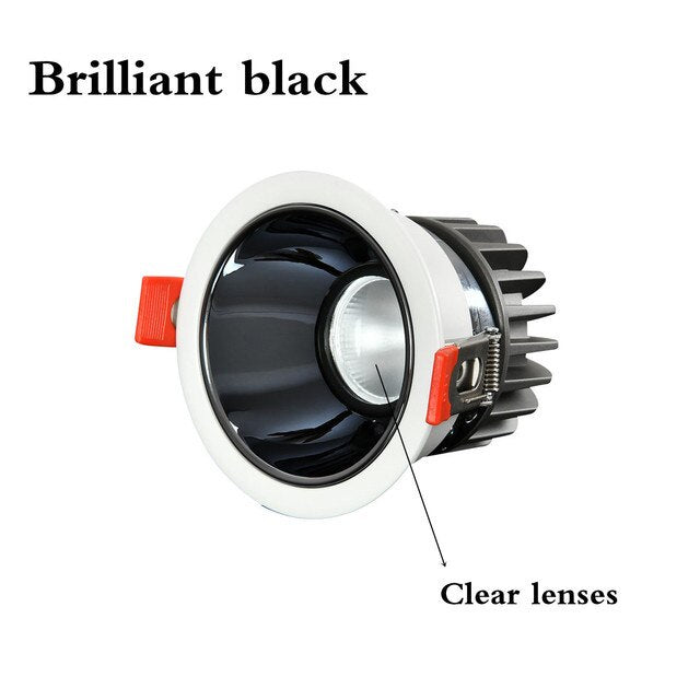 New Recessed Anti Glare COB LED Downlights 7W/10W/12W/15W LED Ceiling Spot Lights AC85~265V Background Lamps Indoor Lighting