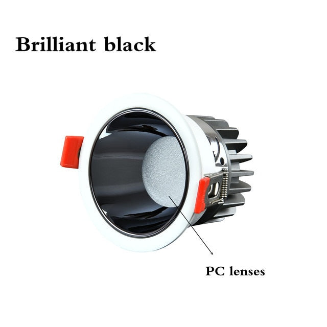 New Recessed Anti Glare COB LED Downlights 7W/10W/12W/15W LED Ceiling Spot Lights AC85~265V Background Lamps Indoor Lighting