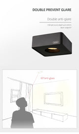 Aisilan LED ultra-thin surface mounted downlight without main light ceiling spot light Square Recessed Lamp living room  bedroom