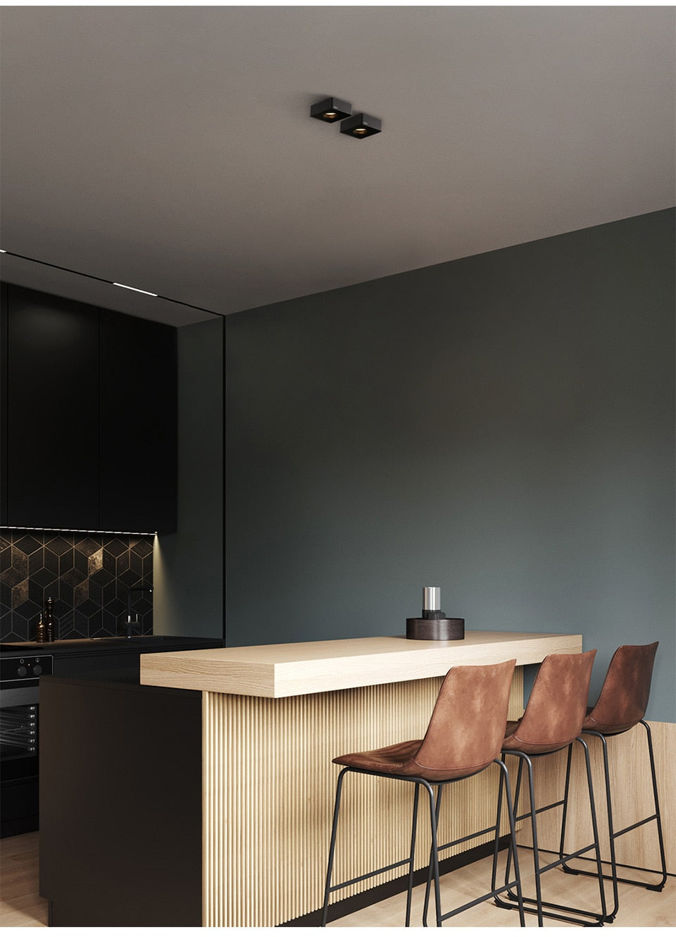 Aisilan LED ultra-thin surface mounted downlight without main light ceiling spot light Square Recessed Lamp living room  bedroom