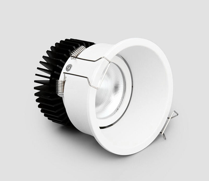 Dimmable Recessed Narrow Border Anti-glare COB LED Downlights AC85-265V 9W 12W 15W 20W LED Ceiling Lamps Hotel Villa Lighting