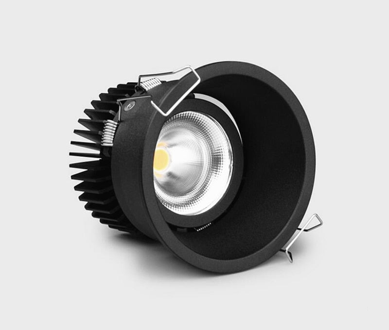 Dimmable Recessed Narrow Border Anti-glare COB LED Downlights AC85-265V 9W 12W 15W 20W LED Ceiling Lamps Hotel Villa Lighting