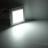 LED Downlight 6W 12W 18W LED Panel Downlight Square Glass Panel Lights High Brightness Ceiling Recessed Lamps For Home AC85-265V