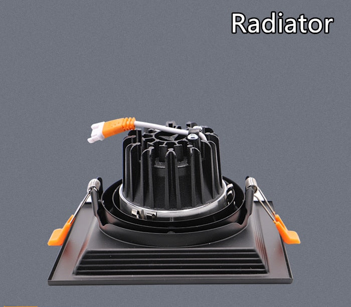 Dimmable High Quality Square 10W 15w 20W COB Ceiling Lamp Recessed LED DownLight LED Spotlight Indoor Lighting