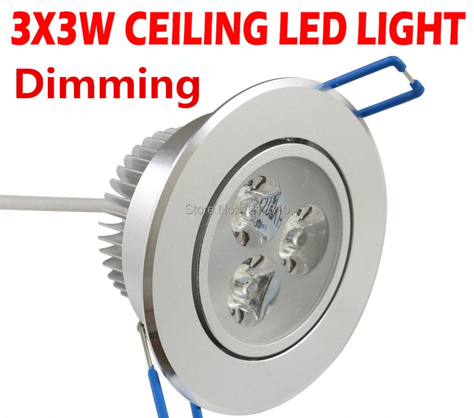 Dimmable Ceiling 9W downlight Epistar LED ceiling lamp Recessed Spot light 110V 220V for home illumination 5pcs/lot