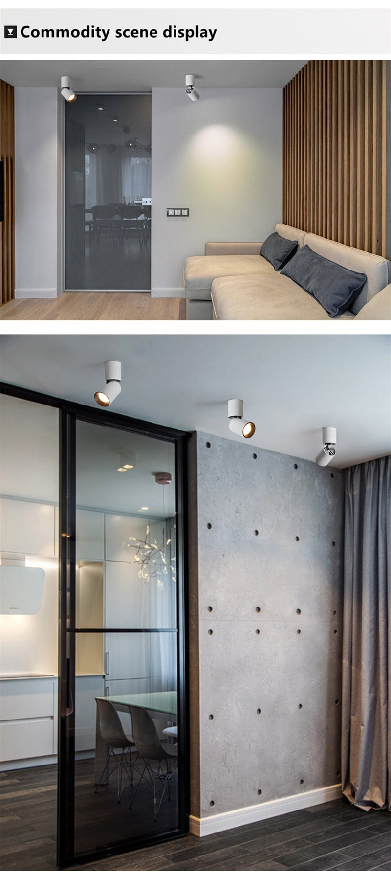 Anti-glare LED COB Downlight 12W 18W Dimmable AC110V-260V Ceiling Lamp 24W 24° Spot Light Aluminum For Store Home Lighting