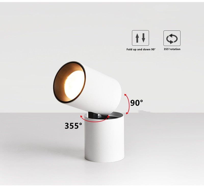 Anti-glare LED COB Downlight 12W 18W Dimmable AC110V-260V Ceiling Lamp 24W 24° Spot Light Aluminum For Store Home Lighting