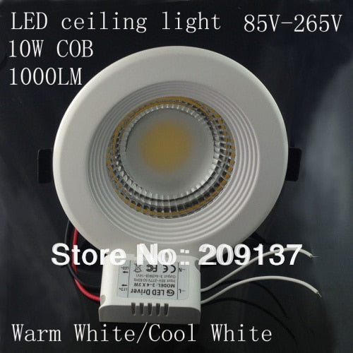 LED Downlight 10W COB LED Downlight Ceiling LED Lamp, High Power LED COB Downlight Ceiling Lamp