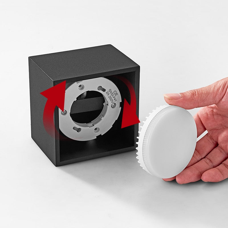 LED Surface Mount Angle Adjust Square Downlight with Replaceable Gu53 LED Lamp 7W 9W 12W LED Spot Light for Living room Bedroom