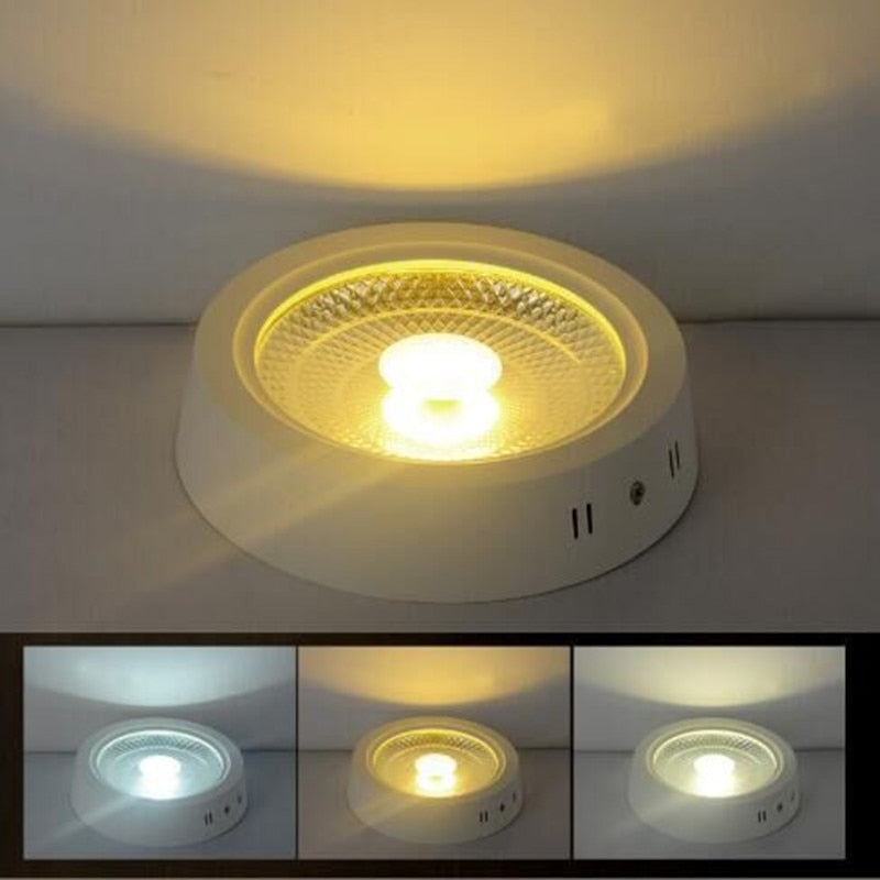 Dimmable LED COB Surface Mounted Downlight 10W 15W 25W AC85-265V Ceiling Spot Light Home Decor