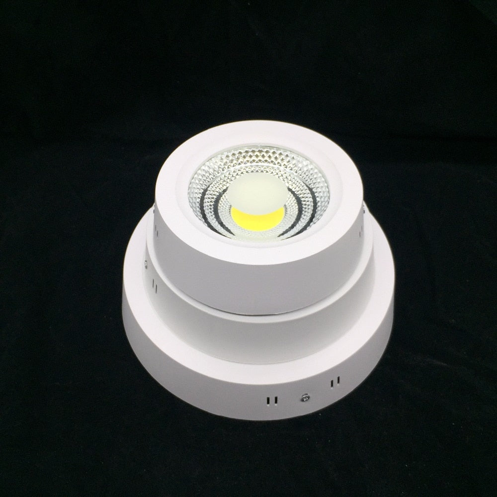 Dimmable LED COB Surface Mounted Downlight 10W 15W 25W AC85-265V Ceiling Spot Light Home Decor