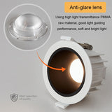 Embedded Ceiling Led Downlight 15W Home Hotel Villa Waterproof Anti-Fog and Moisture-Proof Super Bright Cob Anti-Glare Downlight