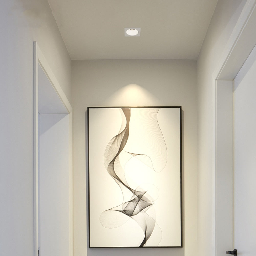 DBF 2021 NEW Square Anti Glare LED Downlights Dimmable 7W 12W 15W 20W Frame Changeable Indoor Ceiling Spot Lights AC220V 110V