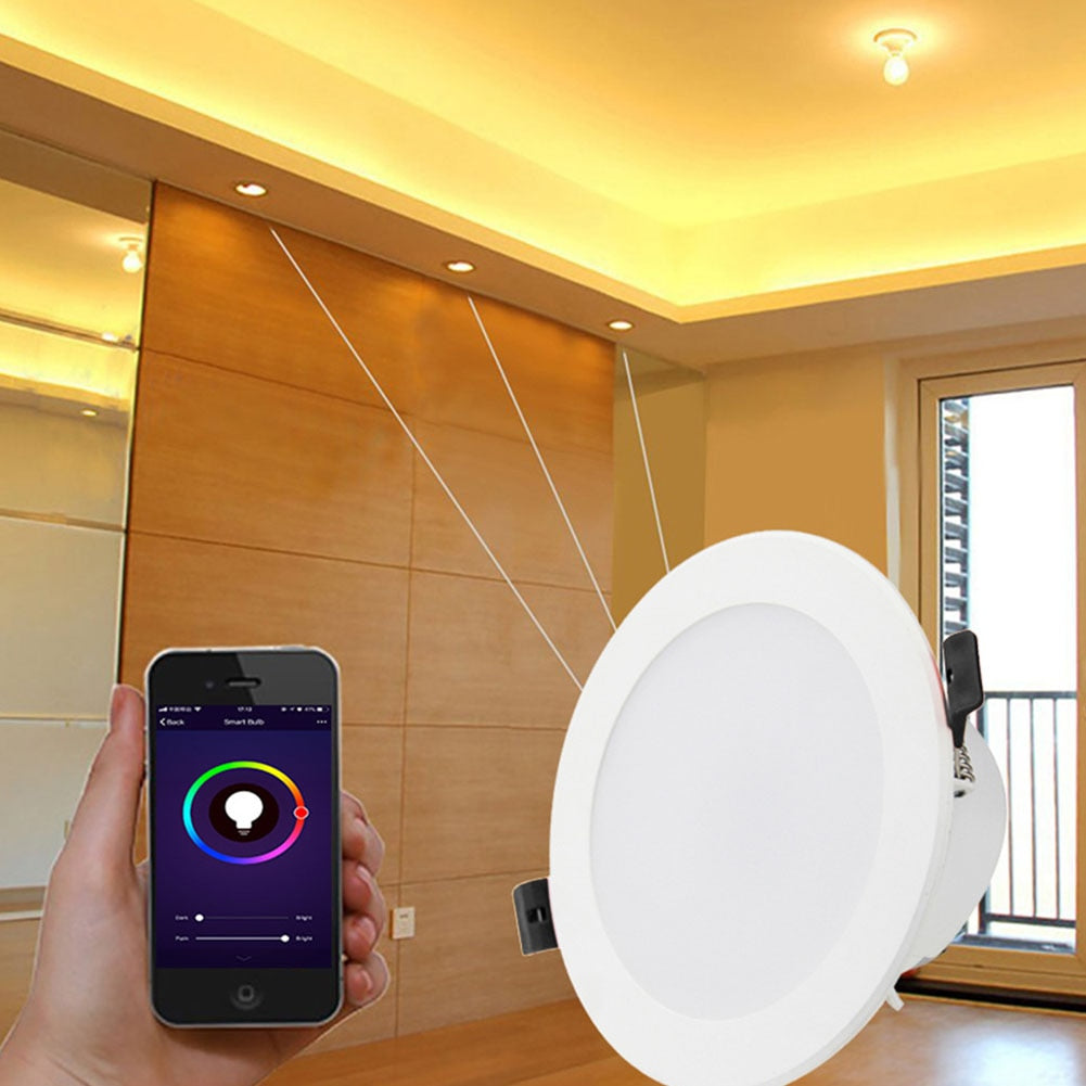WIFI Color Change RGB Hotel Ceiling Living Room 4 Inch LED Bulb Embedded APP Control Indoor Timing Smart Downlight Super Market