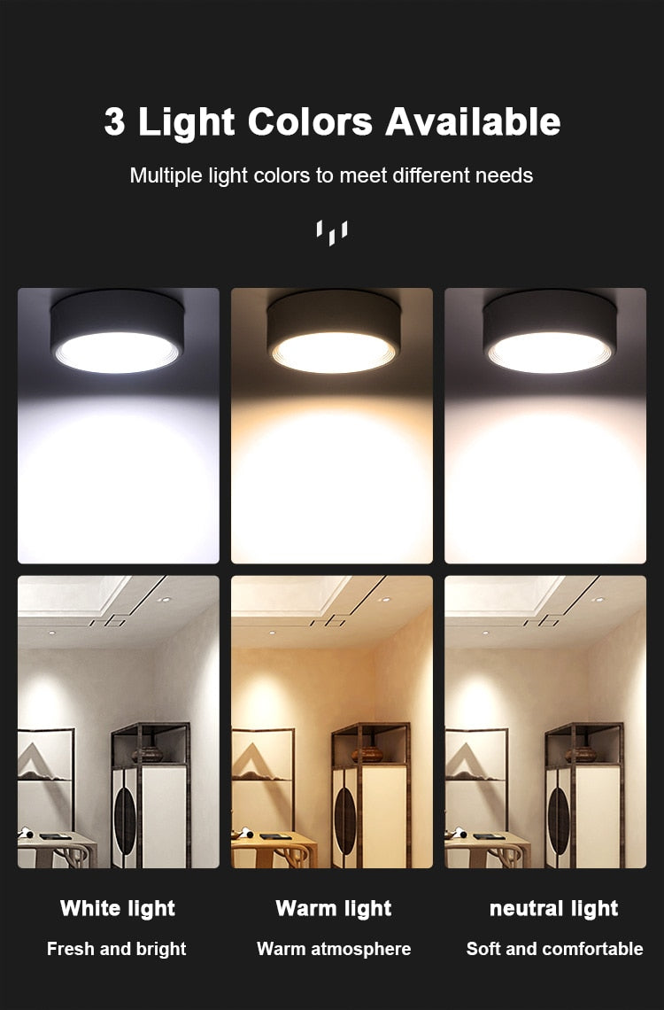 Led Downlights Round Led Spot Light 220V 110V 5/12/15/18W Downlight Ceiling Spot Led Lighting Fixture for Home Kitchen Lamp