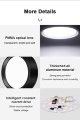 Led Downlights Round Led Spot Light 220V 110V 5/12/15/18W Downlight Ceiling Spot Led Lighting Fixture for Home Kitchen Lamp