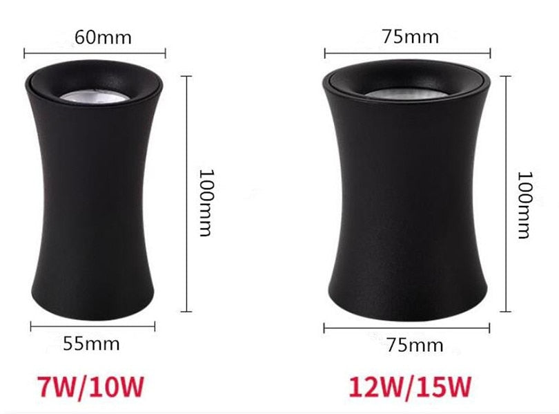 LED Recessed Ceiling Lamps LED Downlight 7W 10W 12W 15W Surface Mounted LED Down Light AC110V 220V