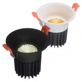 Dimmable Honeycomb Anti-glare COB Ceiling Recessed Led  Downlight 7w 12w warm white LED Wall Wash Light Hotel Villa Lighting