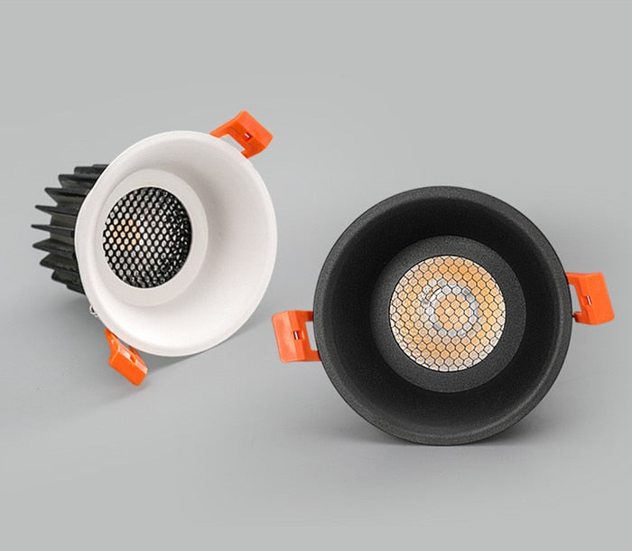 Dimmable Honeycomb Anti-glare COB Ceiling Recessed Led  Downlight 7w 12w warm white LED Wall Wash Light Hotel Villa Lighting