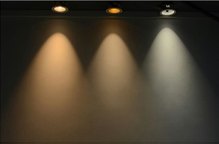 Dimmable Honeycomb Anti-glare COB Ceiling Recessed Led  Downlight 7w 12w warm white LED Wall Wash Light Hotel Villa Lighting