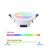 Tuya Smart WiFi LED Downlight Spotlight 10W/12W Dimmable RGB LED Lamp Warm Cold Light Voice Control Work with Alexa Google Home Spot LED