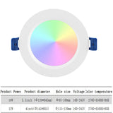 Tuya Smart WiFi LED Downlight Spotlight 10W/12W Dimmable RGB LED Lamp Warm Cold Light Voice Control Work with Alexa Google Home Spot LED
