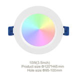 Tuya Smart WiFi LED Downlight Spotlight 10W/12W Dimmable RGB LED Lamp Warm Cold Light Voice Control Work with Alexa Google Home Spot LED
