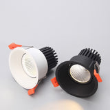 Dimmable Round Anti-Glare Led Downlight COB Ceiling SpotLight 7W 12w 15w AC85-265V Recessed Indoor Lighting Quality Assurance