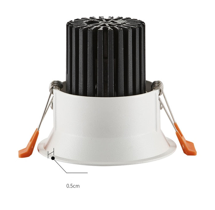 Dimmable Round Anti-Glare Led Downlight COB Ceiling SpotLight 7W 12w 15w AC85-265V Recessed Indoor Lighting Quality Assurance