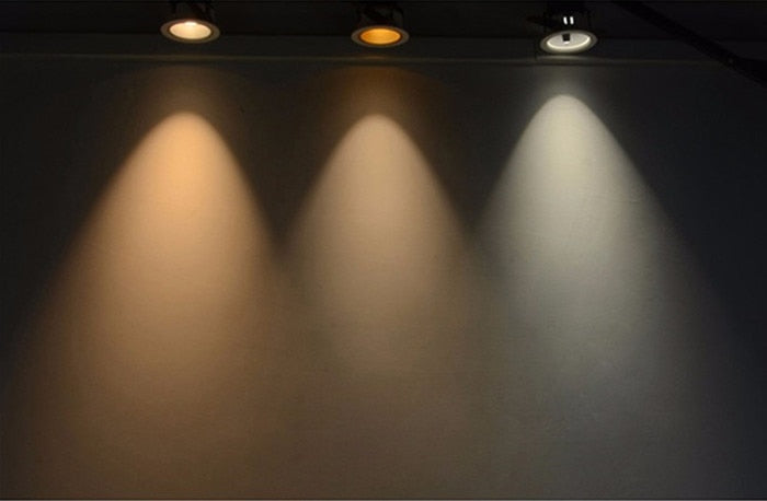 Dimmable Round Anti-Glare Led Downlight COB Ceiling SpotLight 7W 12w 15w AC85-265V Recessed Indoor Lighting Quality Assurance