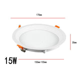 LED Downlight 6W 10W 15W 25W Recessed Round LED Ceiling Lamp AC85-265V Indoor Lighting Warm White Cold White