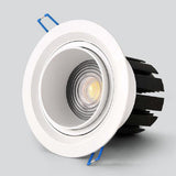 Adjustable focal length 7w 12w dimmable COB LED Downlights black and white LED Ceiling Lamps Spot Light LED Downlights