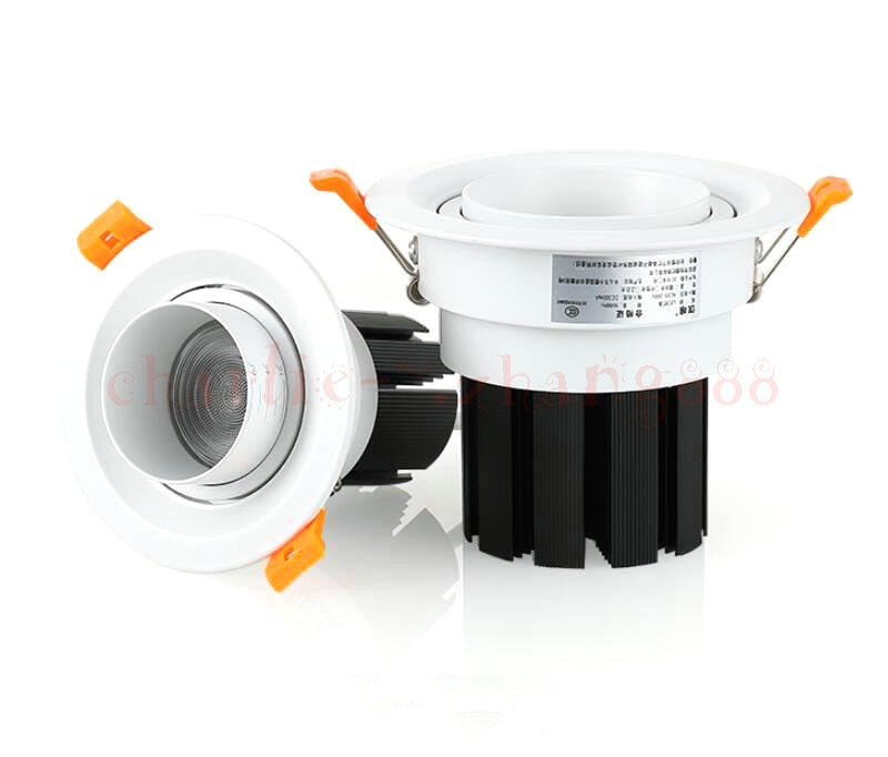 Adjustable focal length 7w 12w dimmable COB LED Downlights black and white LED Ceiling Lamps Spot Light LED Downlights