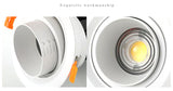 Adjustable focal length 7w 12w dimmable COB LED Downlights black and white LED Ceiling Lamps Spot Light LED Downlights