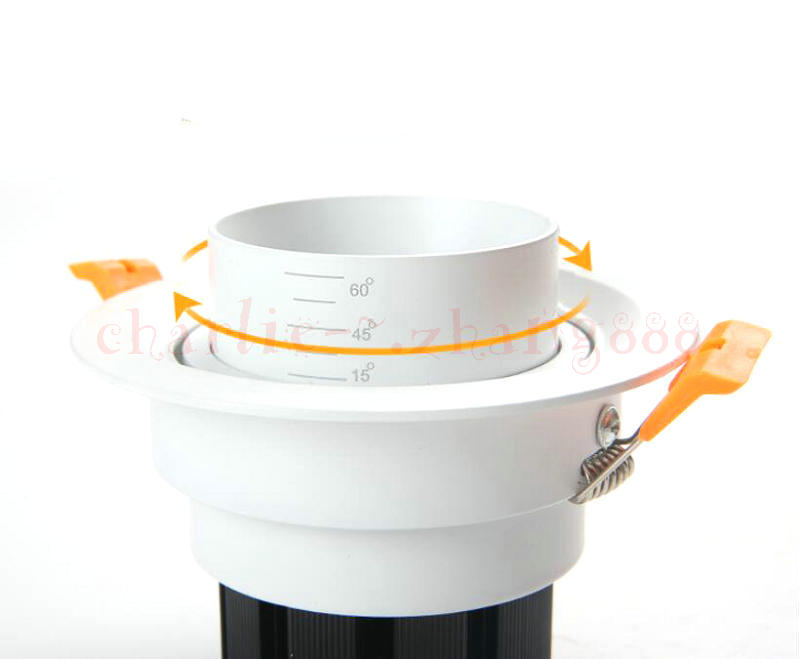 Adjustable focal length 7w 12w dimmable COB LED Downlights black and white LED Ceiling Lamps Spot Light LED Downlights