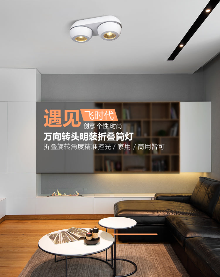 360 degree rotation 15W 30W LED Downlight dimmable spotlight AC110V 220V Lighting surface mounted LED Down Lights Indoor Light