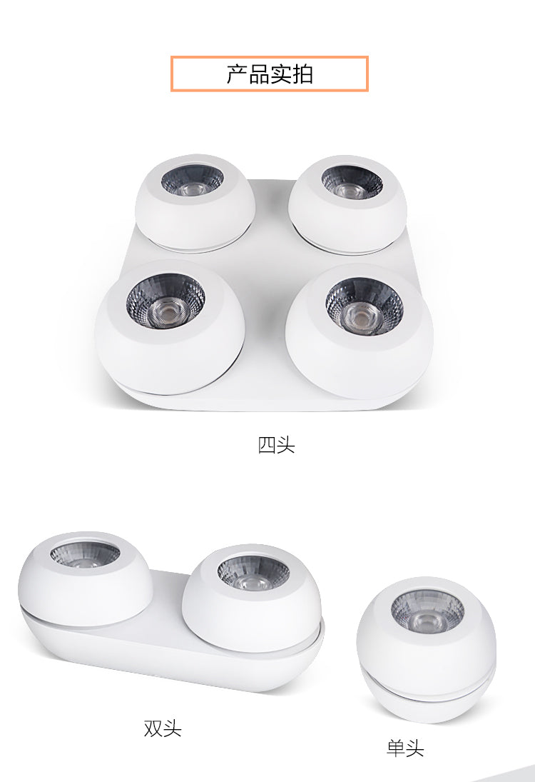 360 degree rotation 15W 30W LED Downlight dimmable spotlight AC110V 220V Lighting surface mounted LED Down Lights Indoor Light