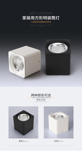 Surface Mounted dimmable 15W COB LED Downlight AC85V-265V lamp COB dimmable LED downlights Ceiling Spot light 6PCS/LOT