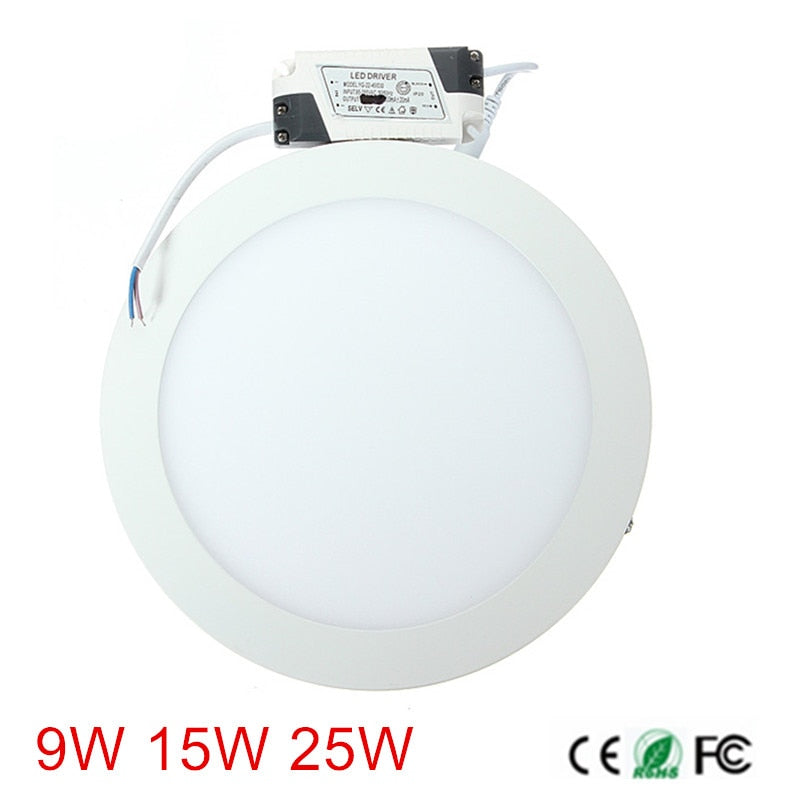 Surface Mounted 9W 15W 25W AC85-265V LED Round Panel 2835 led Downlight lighting Warm white/Cold White lamps for indoor Lighting