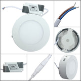 Surface Mounted 9W 15W 25W AC85-265V LED Round Panel 2835 led Downlight lighting Warm white/Cold White lamps for indoor Lighting