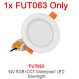 MiBoxer FUT063 6W RGB+CCT LED Downlight AC110V 220V Ceiling Spotlight 2.4G RF Wireless WiFi APP Alexa Google Voice Control