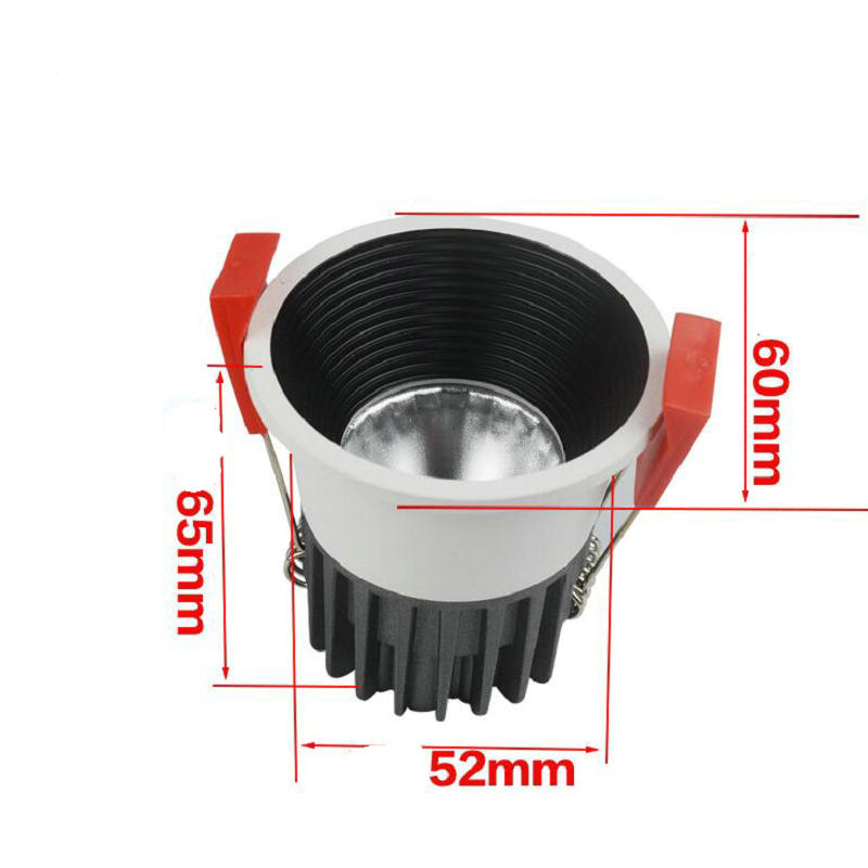 Dimmable LED downlight light COB Ceiling Spot Light 7w AC85V-265V ceiling recessed Lights Indoor Lighting white round body