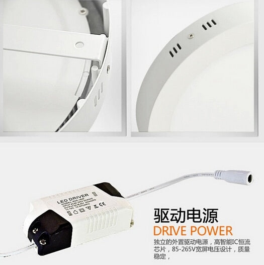 Surface Mounted LED Panel Light 6w 12w 18w 24W Round LED Downlight AC85-265V SMD2835