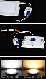 Recessed led downlight 3W 6W 9W 12W 15W 18W 24W LED Spot light led ceiling lamps AC110V 220V