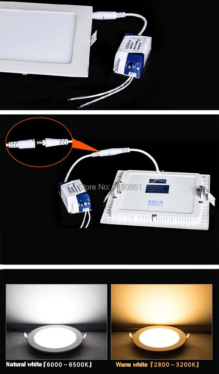 Recessed led downlight 3W 6W 9W 12W 15W 18W 24W LED Spot light led ceiling lamps AC110V 220V