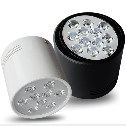 Surface Mounted LED Downlights AC110V-220V 3W/5W/7W/9W/12W/15W/18W LED Downlight With White/Black Housing Colors