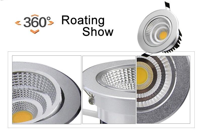 LED Downlight COB Ceiling Spot Lighting 3W 5W 7W 10W 12W Led Bulb Bedroom Kitchen Indoor Ceiling Recessed Lights AC 85-265V