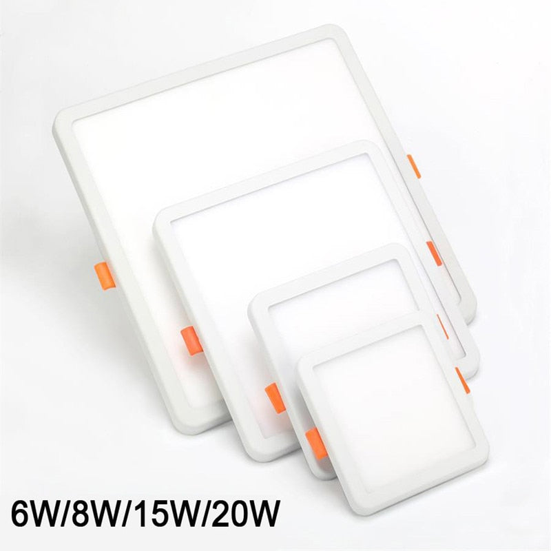 LED Panel Lights Ultrathin Surface Downlight 6W 8W 15W 20W 110-220V Square Round Panel Light White/Warm Indoor Bedroom LED Light