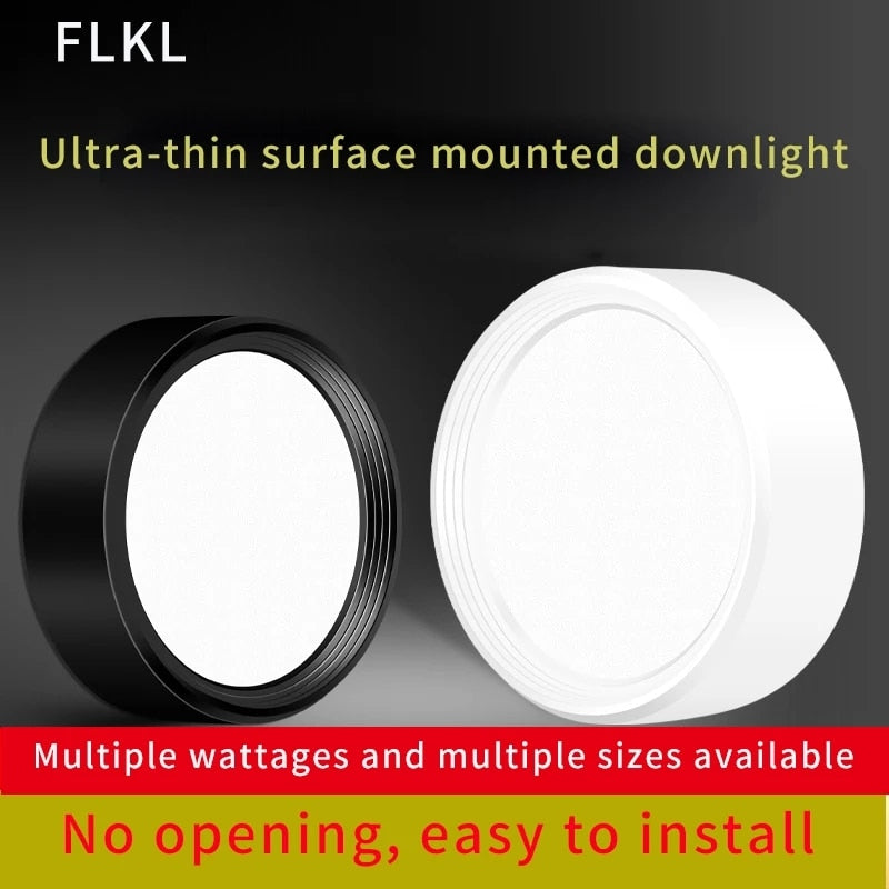 FLKL Surface Mounted Modern LED Downlight LED Spotlight 220V 110V 5/7/12/15/18W Downlight Ceiling Spotlight Fixture for Home
